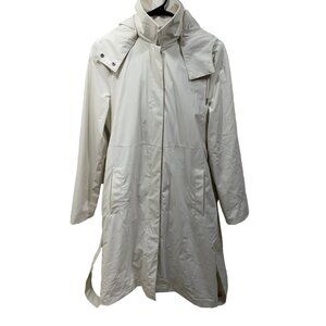 Banana Republic BR Standard Trench Coat White Womens Small